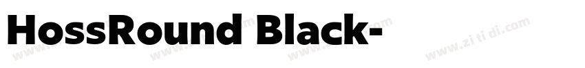 HossRound Black字体转换